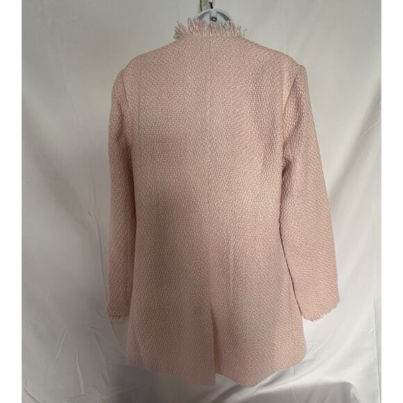 Venus Women Jacket Size 12 Pink Tweed -Open Front - Picture 8 of 16